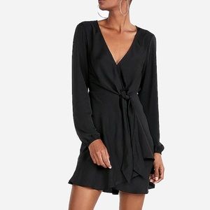 Knotted V-Neck Elastic Waist Mini Dress
